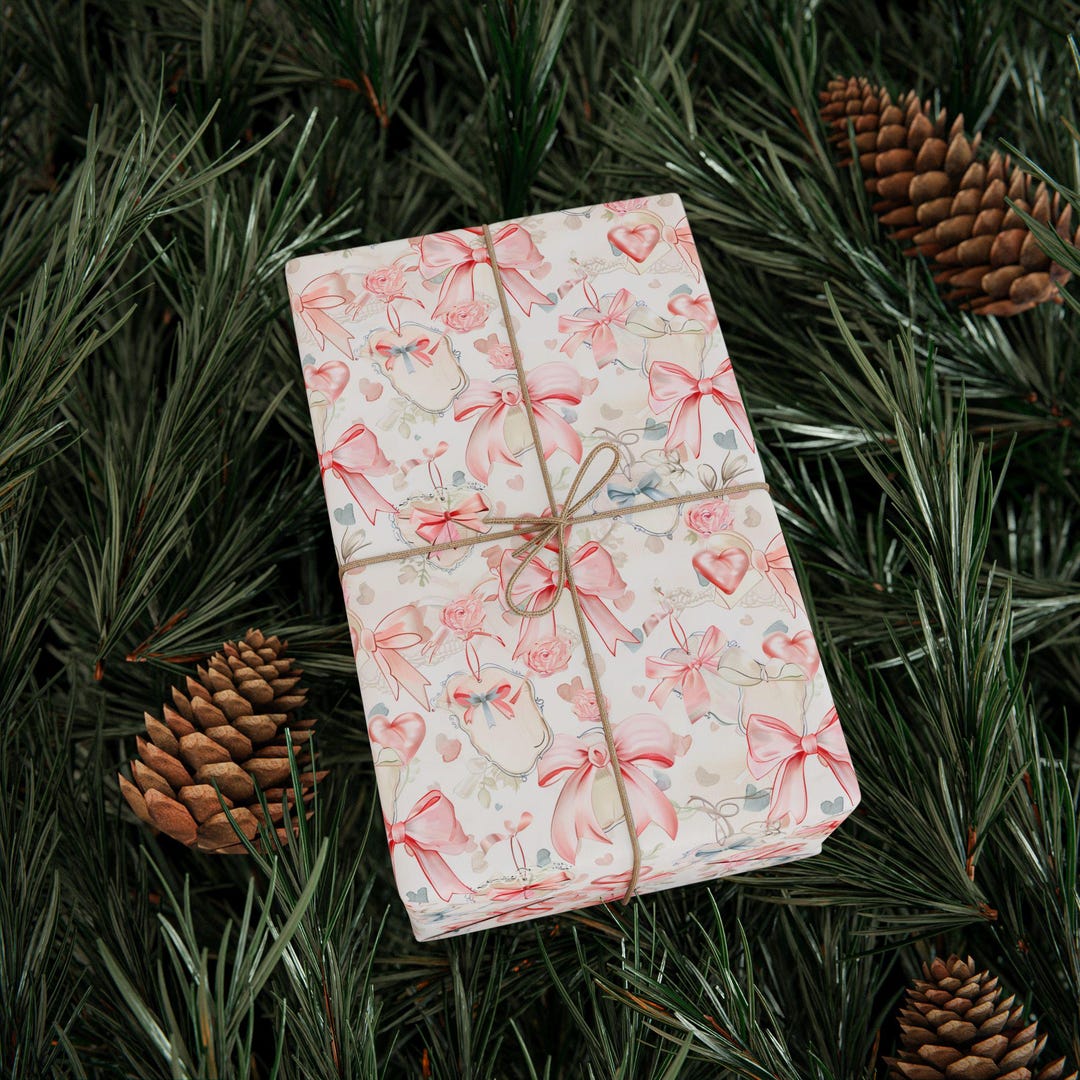 Pink Watercolor Floral Wrapping Paper | Floral Pattern Gift Wrap Roll ...