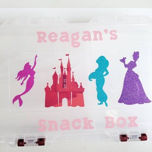 Customized Snack Box Princess Personalized Snackle Box Custom Name Box ...