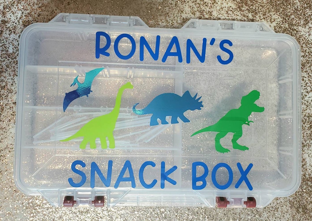 Dino Customized Snack Box Dinosaurs Themed Personalized Snackle Box
