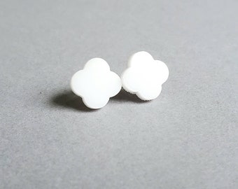 White Clover Quatrefoil Earrings | No Metal Earrings