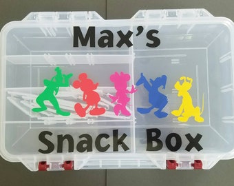 Customized Snack Box Mickey and Friends | Personalized Snackle Box | Custom Name Box