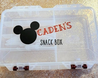 Customized Snack Box | Personalized Snackle Box Mickey Mouse | Trinket Box | Custom Name Box