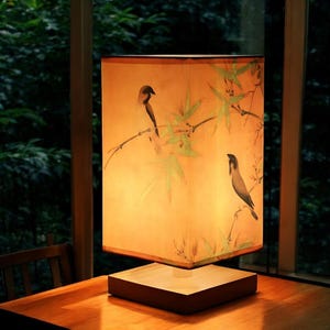 Lampada da tavolo giapponese Lanterna Luce notturna Lanterna di carta Lanterna decorativa Luce da comodino o decorazione per la casa Lanterna cinese Tavolo laterale Luce da scrivania