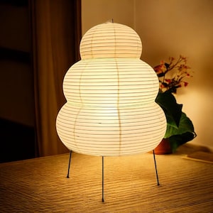 Lampada con paralume in carta di riso giapponese - Lampada da terra minimalista con paralume in carta moderno, lanterna di carta giapponese, regalo unico per la decorazione della camera da letto