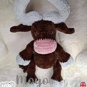Moyo African Buffalo/Cape Buffalo - Virkmönster - Amigurumi PDF - DE/EN