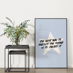 Retro HandDrawn Star Wall Art | Digital Download | Motivational Quote | Trendy Aesthetic Decor | Printable Vintage Star Poster for Interiors