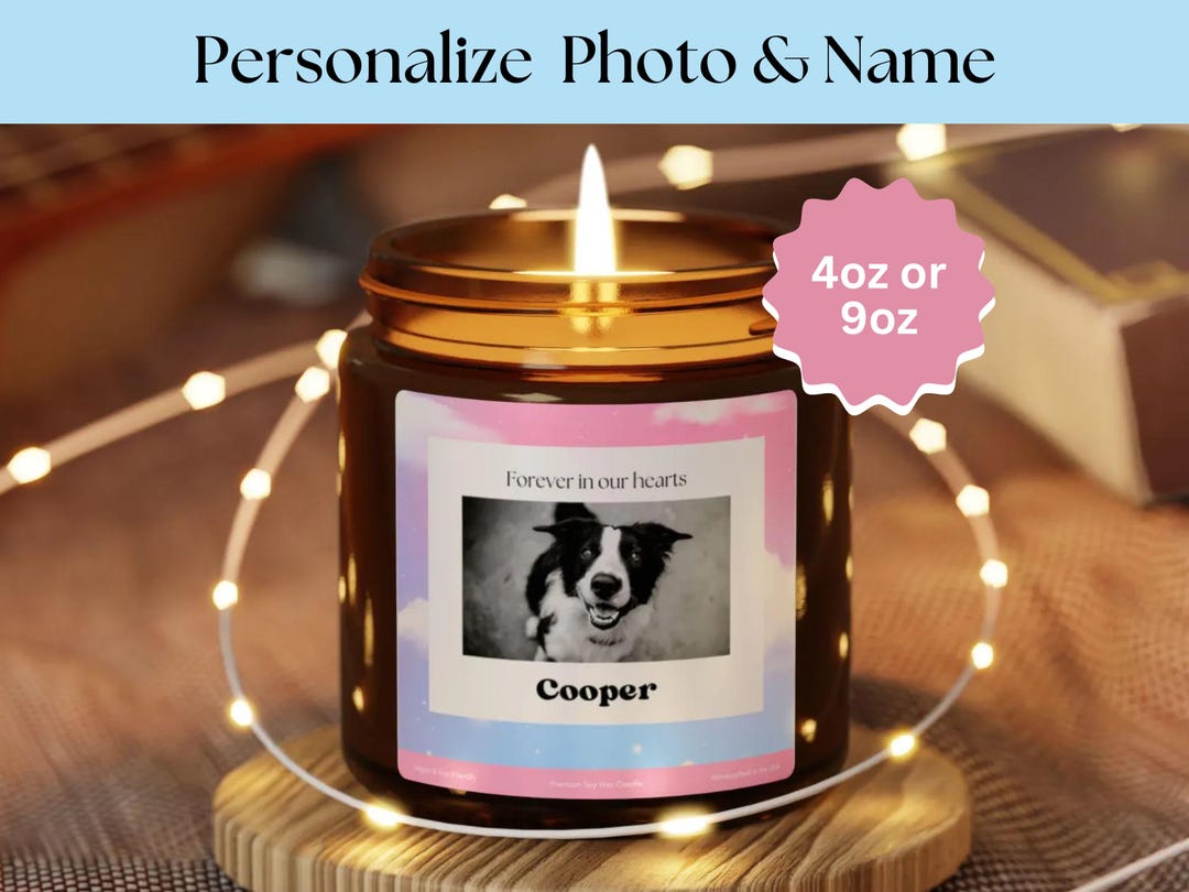 Pet Memorial A Piece Of My Heart Christmas Gift Personalized Custom LED Candle