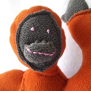 Sumatran Orangutan Stuffed Animal Plush Sewing Pattern ape monkey low carbon footprint world wildlife fund charity donation image 5