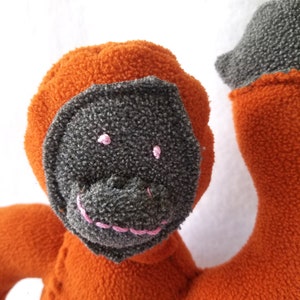 Sumatran Orangutan Stuffed Animal Plush Sewing Pattern ape monkey low carbon footprint world wildlife fund charity donation image 3