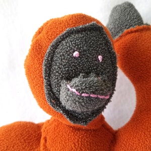 Sumatran Orangutan Stuffed Animal Plush Sewing Pattern ape monkey low carbon footprint world wildlife fund charity donation image 4