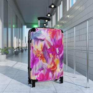Carry On Luggage, Matching Luggage, Rolling Luggage, Pink Orchids, Floral Luggage, Carry-on Luggage, Suitcase, Cabin Luggage