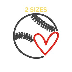 Baseball Outline Machine Embroidery Design, Baseball Love Embroidery, Sport Embroidery Pattern