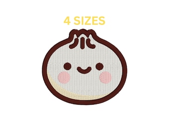 Dumpling Embroidery Design: Embroidery File (Digital Download)