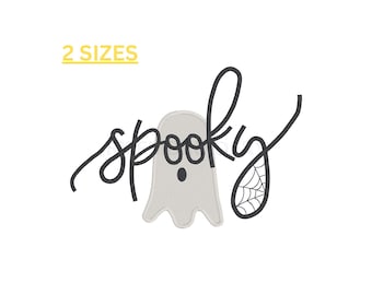 Borduurontwerp spookachtig spook | Halloween-borduurbestanden (digitale download)