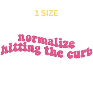 Diseño de bordado "Normalizar el golpe contra el bordillo" / Archivo de bordado divertido (Descarga digital)