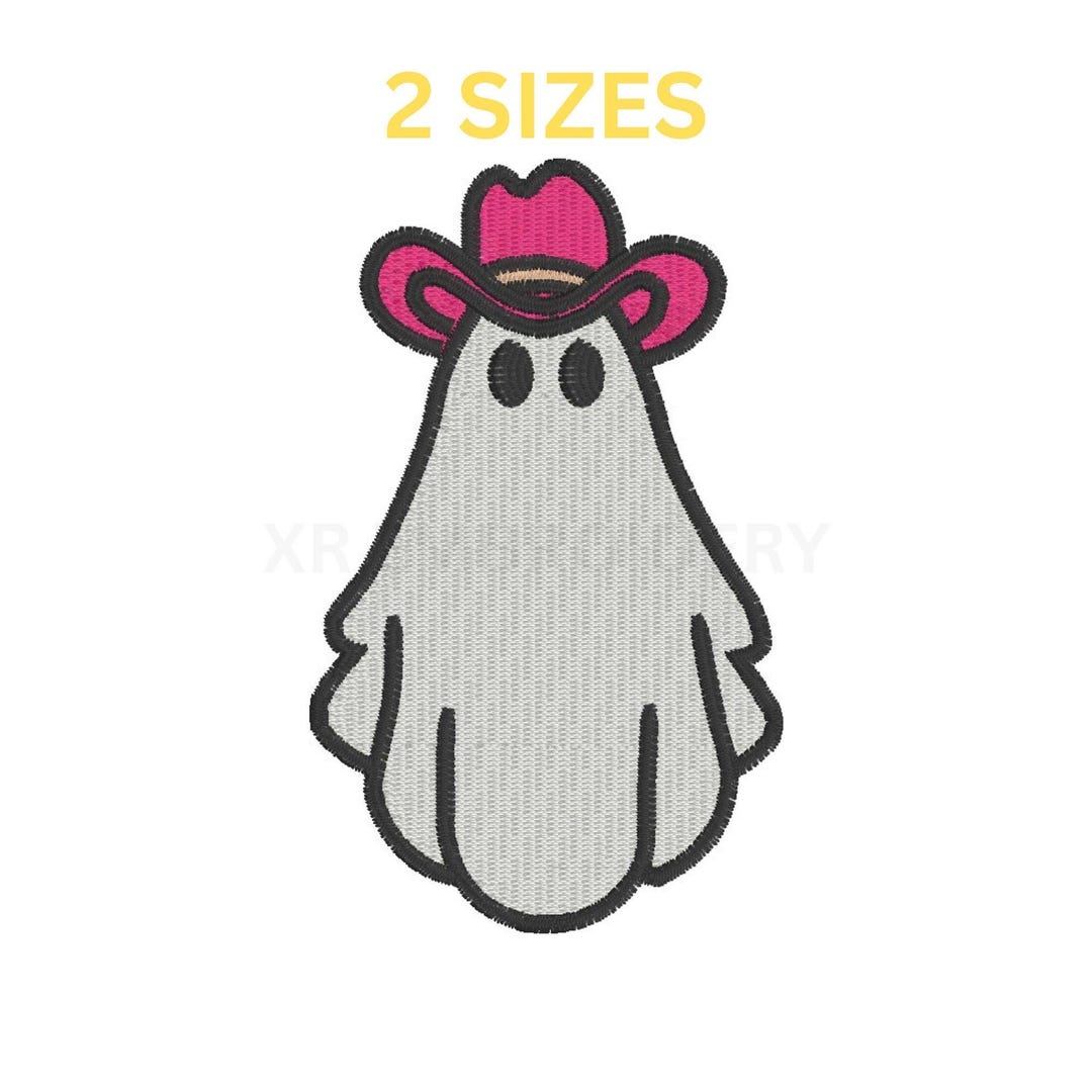 Cowboy Ghost Embroidery Design | Western Ghost Embroidery | Halloween ...