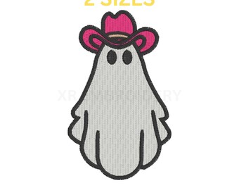 Cowboy Ghost Embroidery Design | Halloween Western Machine File (Digital Download)
