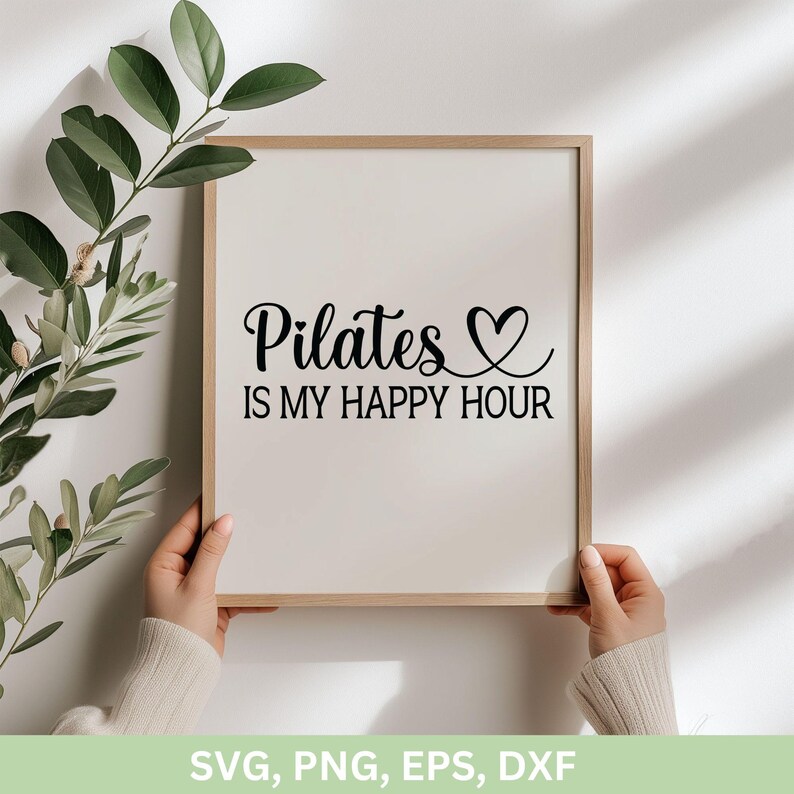 Yoga Lover Gifts Svg, Pilates is My Happy Hour SVG Png Dxf | Favorite Yoga Shirts Png, Women Yoga Cricut Stencil Svg | Free Yoga Quotes Svg