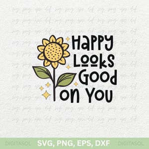 Happy vous va bien png, Svg, Dxf, Eps | Source d'inspiration, de motivation, d'amour-propre, de santé mentale, c'est important PNG | Amour de soi PNG