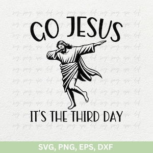 Pascua Svg, Vamos Jesús Es el Tercer Día Camisetas Svg Clipart, Retro Pascua Svg, Diseño De Sublimación De Pascua Cricut, Camiseta De Pascua Svg Png Dxf