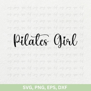 Pilates meisje SVG Png DXF | Favoriete yoga shirts geschenken Svg Png, vrouwen yoga Cricut stencil Svg | Gratis yoga laserbestand clipart, yoga design SVG