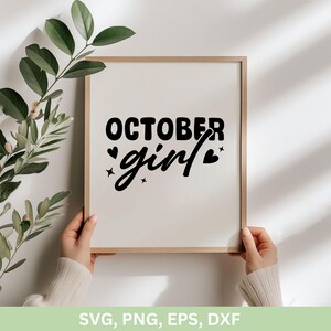 October Girl Svg | October Birthday Png, Queens Are Born In October, October Queens Svg, Birthday Girl Cut png dxf eps, October Women Shirts