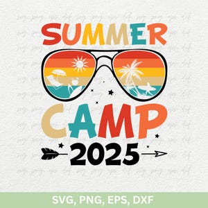 Campo estivo Svg Dxf, Campo estivo 2025 Magliette Design Svg Png, Maglietta Campo antincendio Svg Png Decal Vector, File di taglio Family Capm Svg Png Dxf Eps