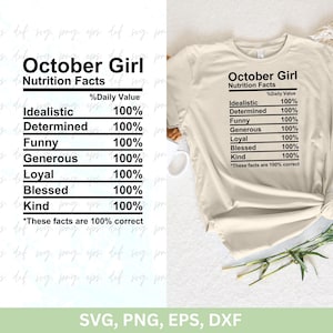 October Girl, SVG valeur nutritive | Fille d'octobre Svg | reines sont nées en octobre | Anniversaire fille png dxf eps, anniversaire femme chemises Svg png