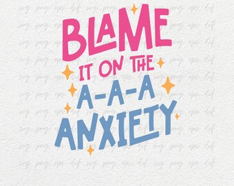 Funny Anxiety Humor Svg | Mental Health Sticker Clipart | Sarcastic Digital SVG PNG