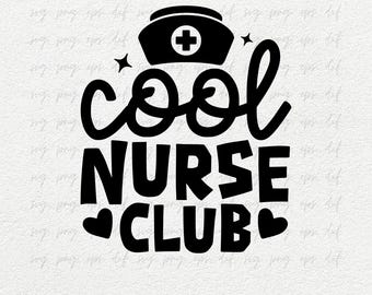 Cool Nurse Club Shirts SVG Png, Future Nurse Shirt Svg, Medical Svg, Nurse Life Png, Stethoscope Svg, Nursing Svg, Doctor, Nurse To Be Svg