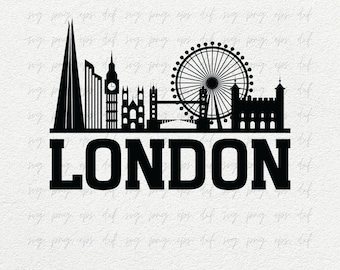 London SVG, PNG, DXF | London City Skyline Clipart svg, png | Travelling London svg, png | Travel tshirt svg, Travel Adventure svg