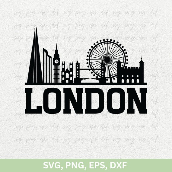 London SVG, PNG, DXF | London City Skyline Clipart svg, png | Travelling London svg, png | Travel tshirt svg, Travel Adventure svg
