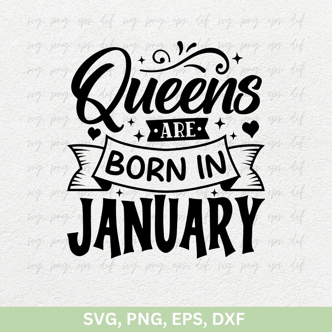 Princess January This Queen Was Born in January Svg Png, January Girl Svg, January ...