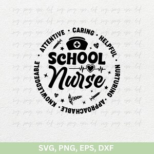 Enfermeira Escolar Svg, Camiseta Enfermeira Futura Svg, Enfermeira Para Ser Svg, Vida De Enfermeira Png Svg, Enfermagem Png Eps Dxf Arquivo De Corte Cricut, Vida De Enfermeira Escolar Svg