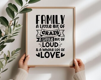 Family A Little Bit Of Crazy A Little Bit Of Loud & A Whole Lot Of Love Svg | Family Reunion Svg | Family Tree Svg, Tree Of Life Png Eps Dxf