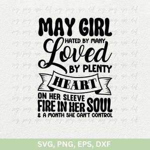 Fille de mai Svg, fille de mai détestée par beaucoup de gens aimés de beaucoup. Svg, Svg, reines sont nées en mai, fille d'anniversaire png dxf eps Anniversaire de mai femmes Svg png