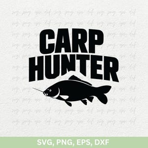 Pesca SVG png / Camiseta de pesca de cazador de carpas svg / Pescador Svg Png Dxf / Papá pescador Png, Papá cazador de carpas Svg PNG / Pesca de carpas SVG