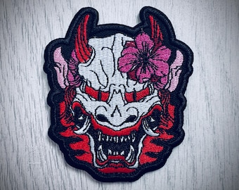 Hannya Demon Mask Embroidered Patch