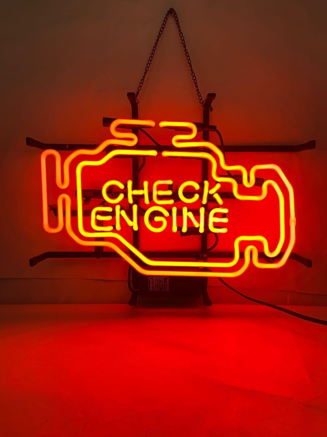 Neon Check Engine Sign - Etsy