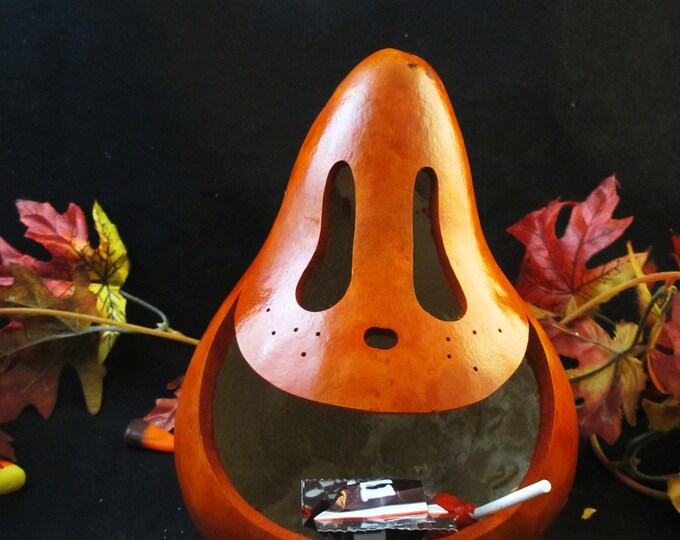 Halloween Gourd Candy Dish Trick Ot Treat Decoration Etsy