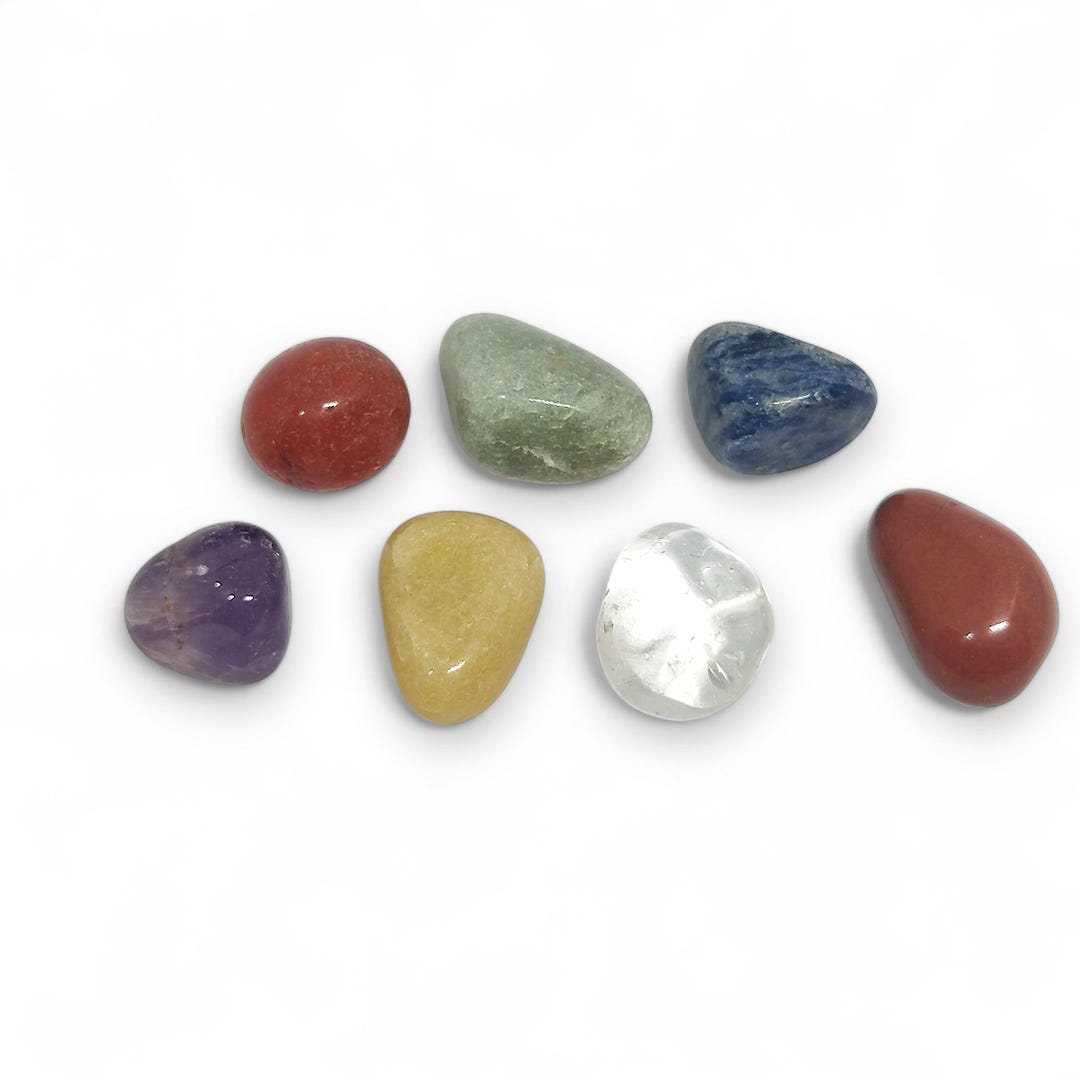 Seven Chakra Tumbled Stone Set | Healing Crystals for Energy Balance ...