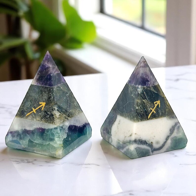Meditation decor featuring Sagittarius crystal blend