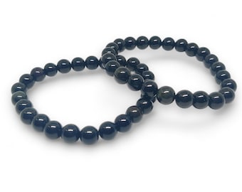 Genuine Black Obsidian Bracelet | Protection & Grounding | The Crystal Cure