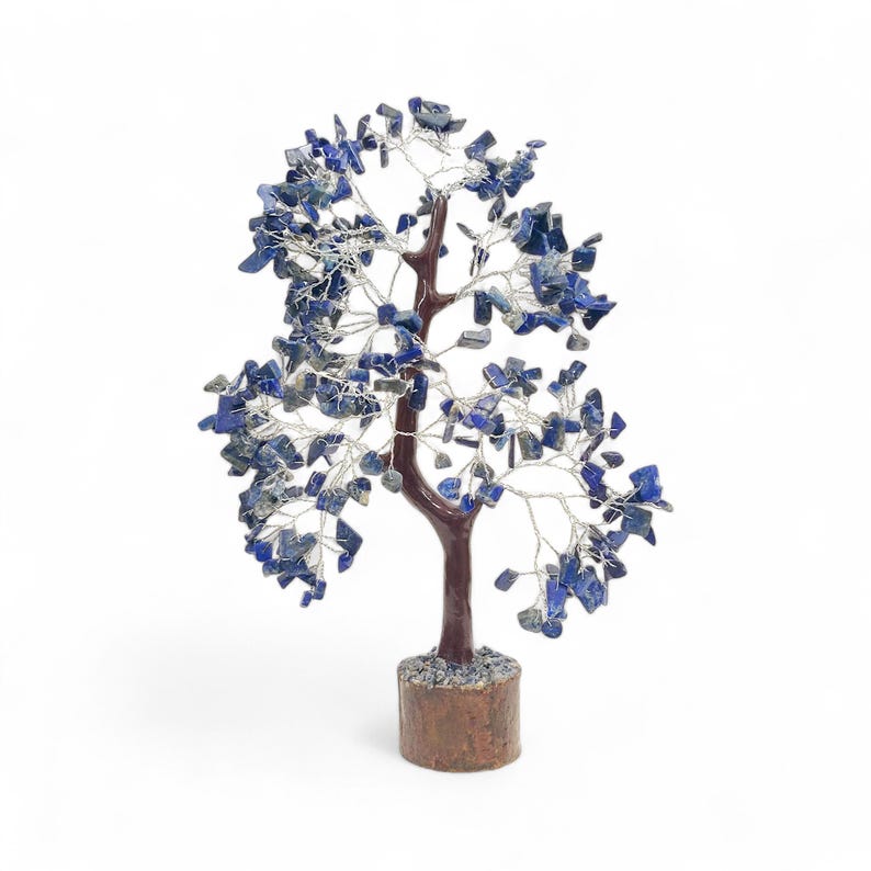 Beautifully crafted Lapis Lazuli gemstone tree ideal for Third Eye Chakra activation and spiritual growth.