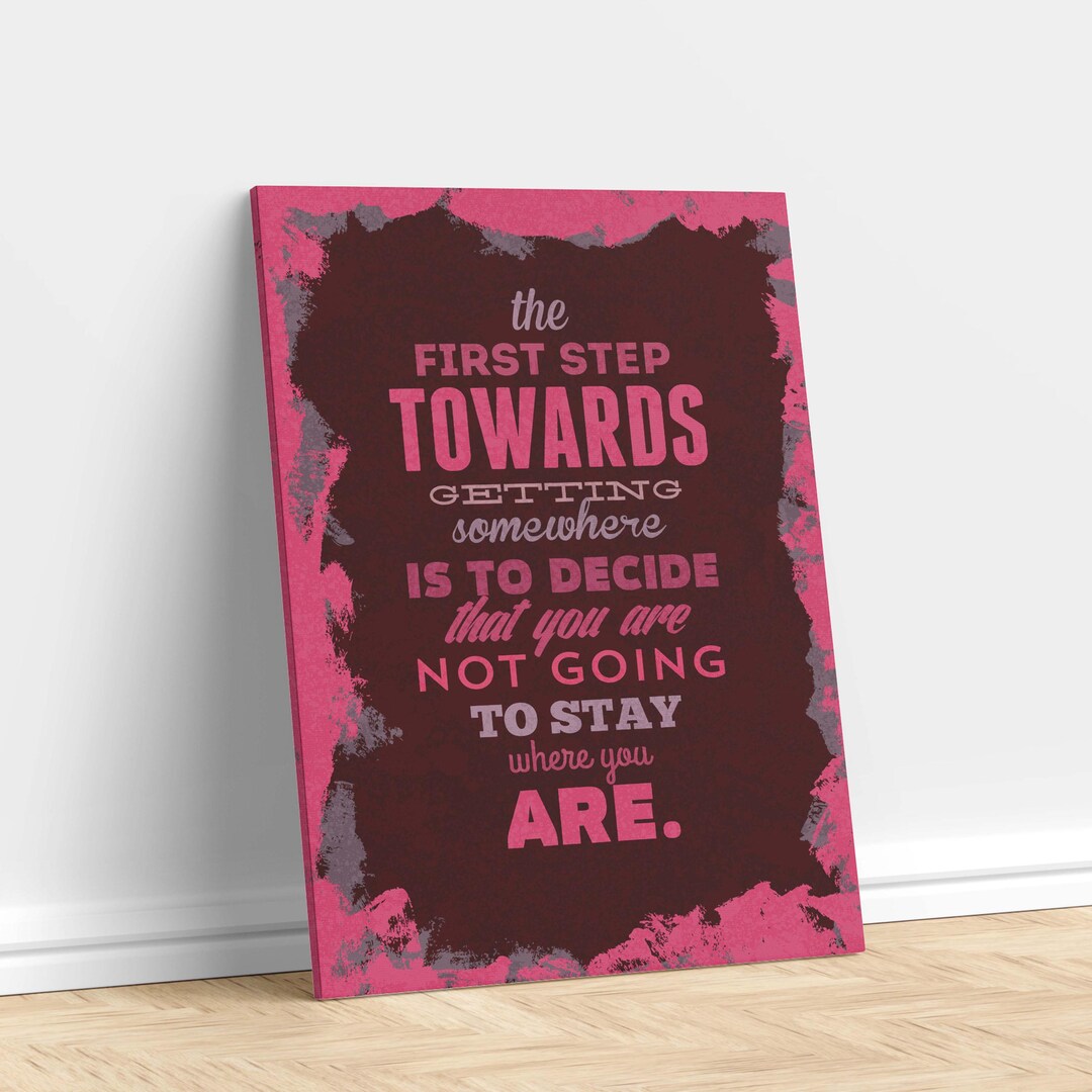 Inspirational Canvas Wall Art Motivational Quote Poster, Multiple Sizes ...