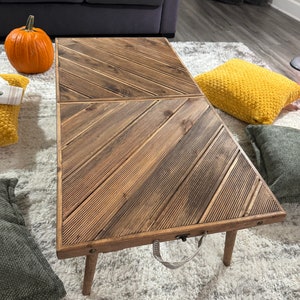 Handmade Pine Wood Foldable Picnic Table: Boho Event Table