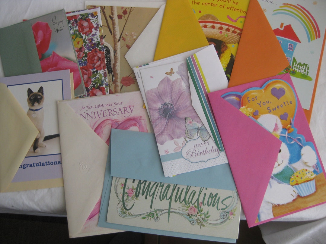 Card Reprint Diff Assortment of 12 Greeting Cards, Diff. Occasions Cards With Matching ...