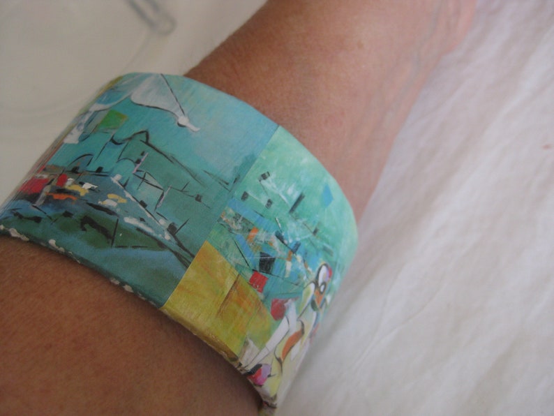 BD upcycled mothers day Bangle bracelet teachers gift unique