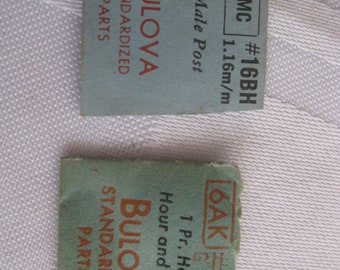 Vintage watch parts, lot of 9 different Bulova parts, watch repair, re-sale, jewelry making, other crafty use. Lot #8