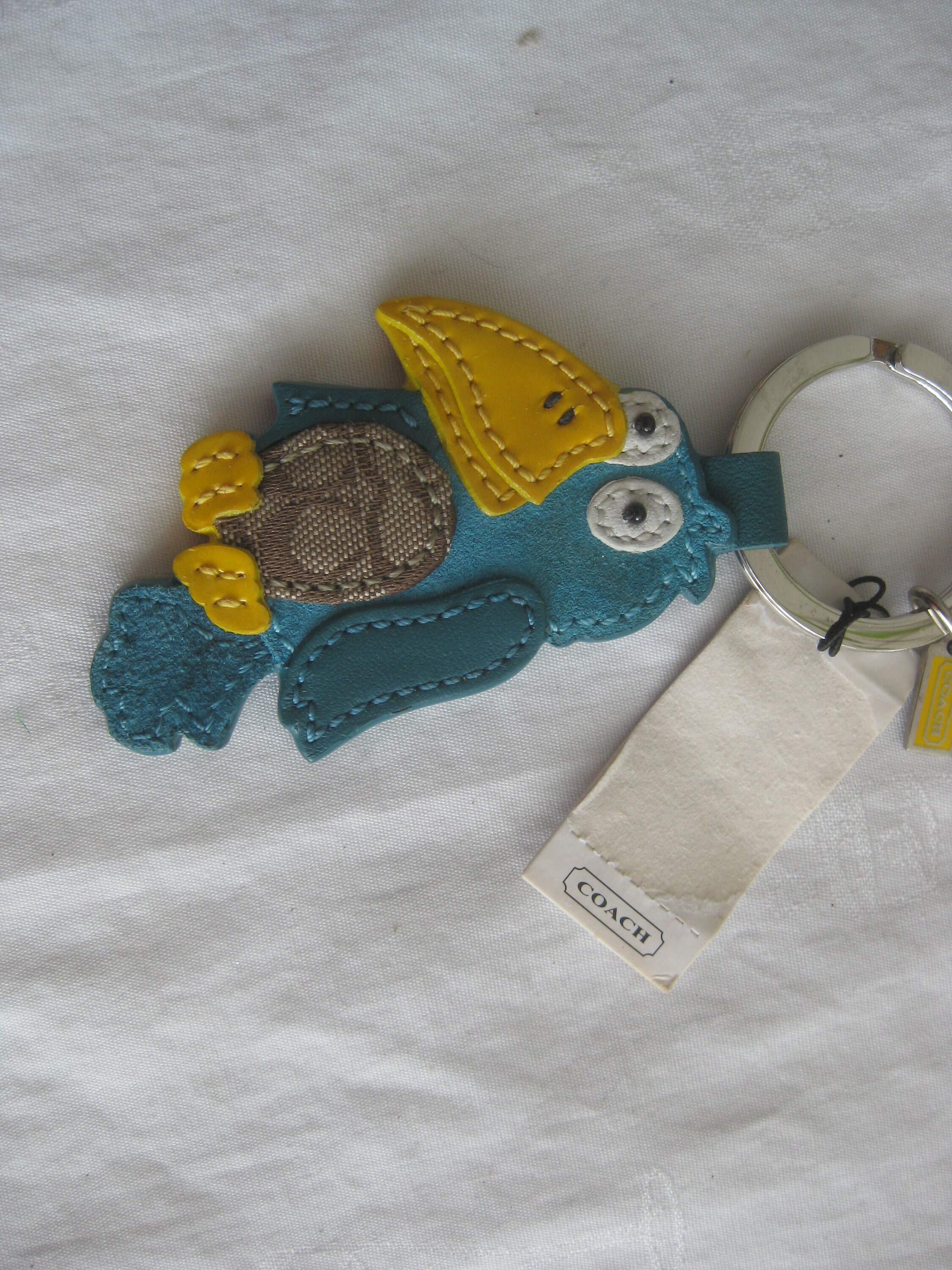 Authentic Vintage Coach Leather Key Rings/purse Charm/zipper